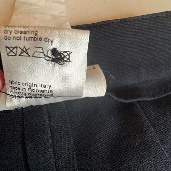 Akris Punto Womens Size 12 Pants Navy Straight Tapered Leg Stretch Viscose - Picture 12 of 12